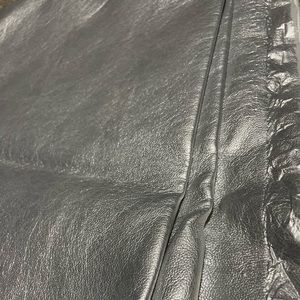 Metallic Silver Faux Leather Fabric